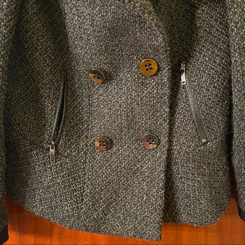 Zara Basic Tweed Button Up Blazer/Jacket - image 3